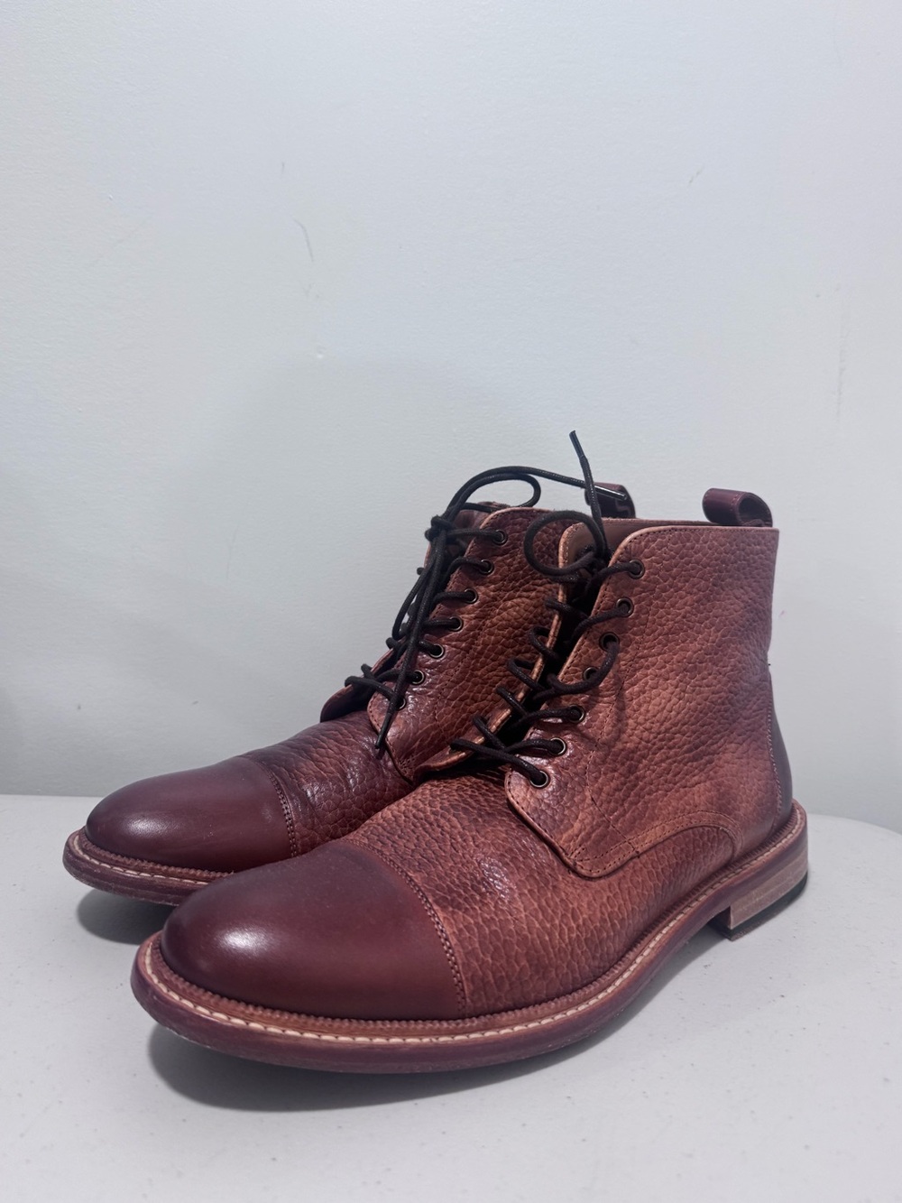 TAFT Men The Rome Leather Brown Boots Size 40 (US 7)